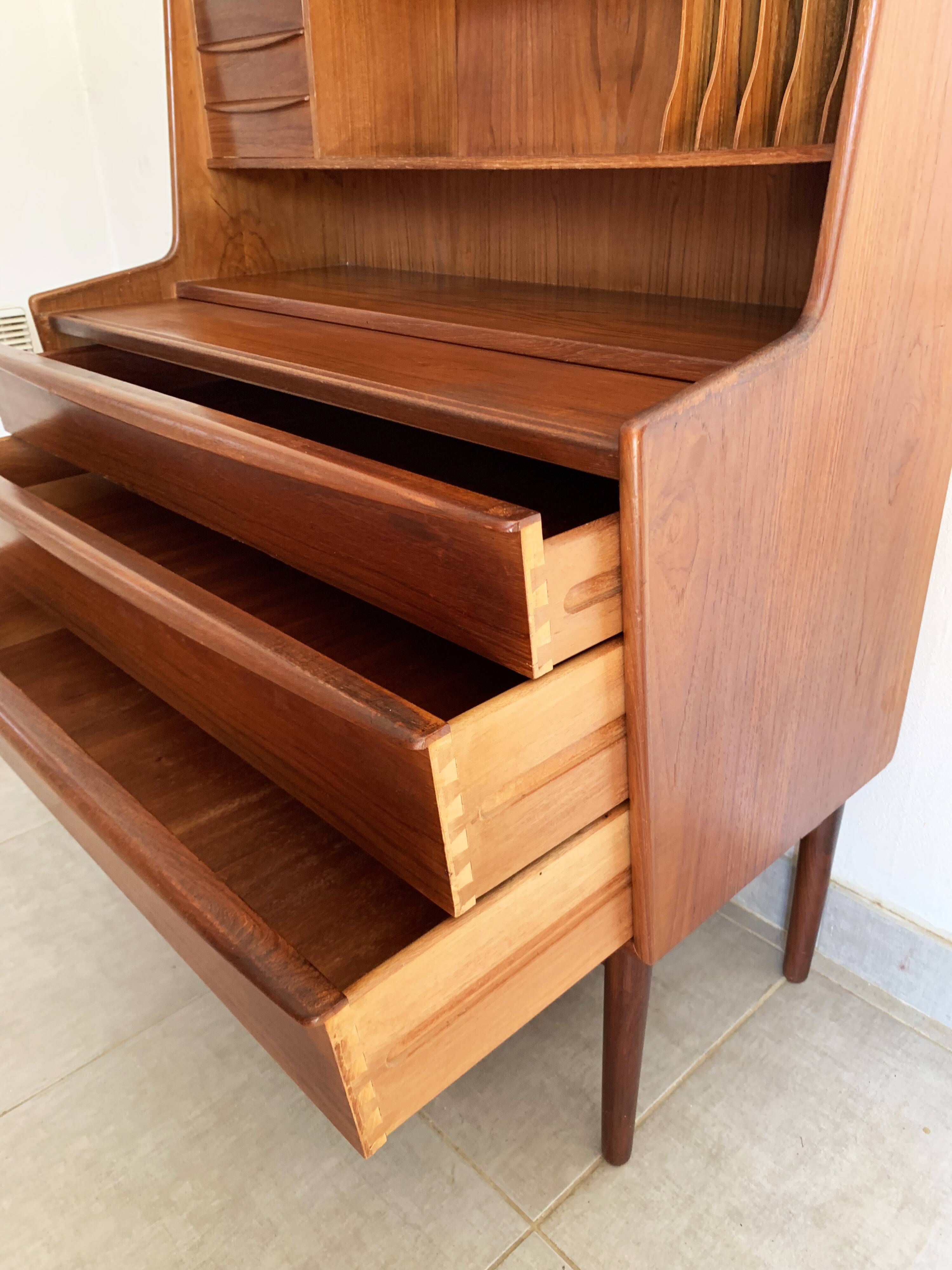Secretaire vintage danois en teck par svend a.madsen