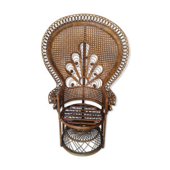 Emmanuelle Peacock vintage armchair 70