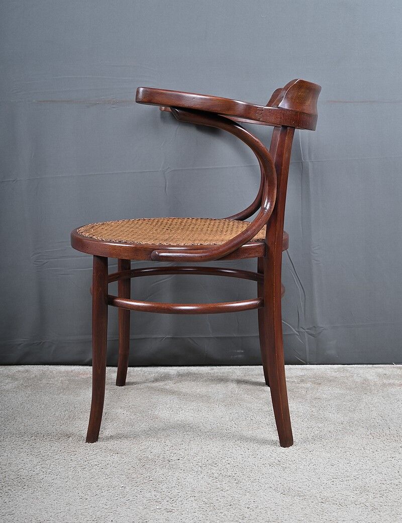 Curved beech armchair, Baumann house – early 20th century