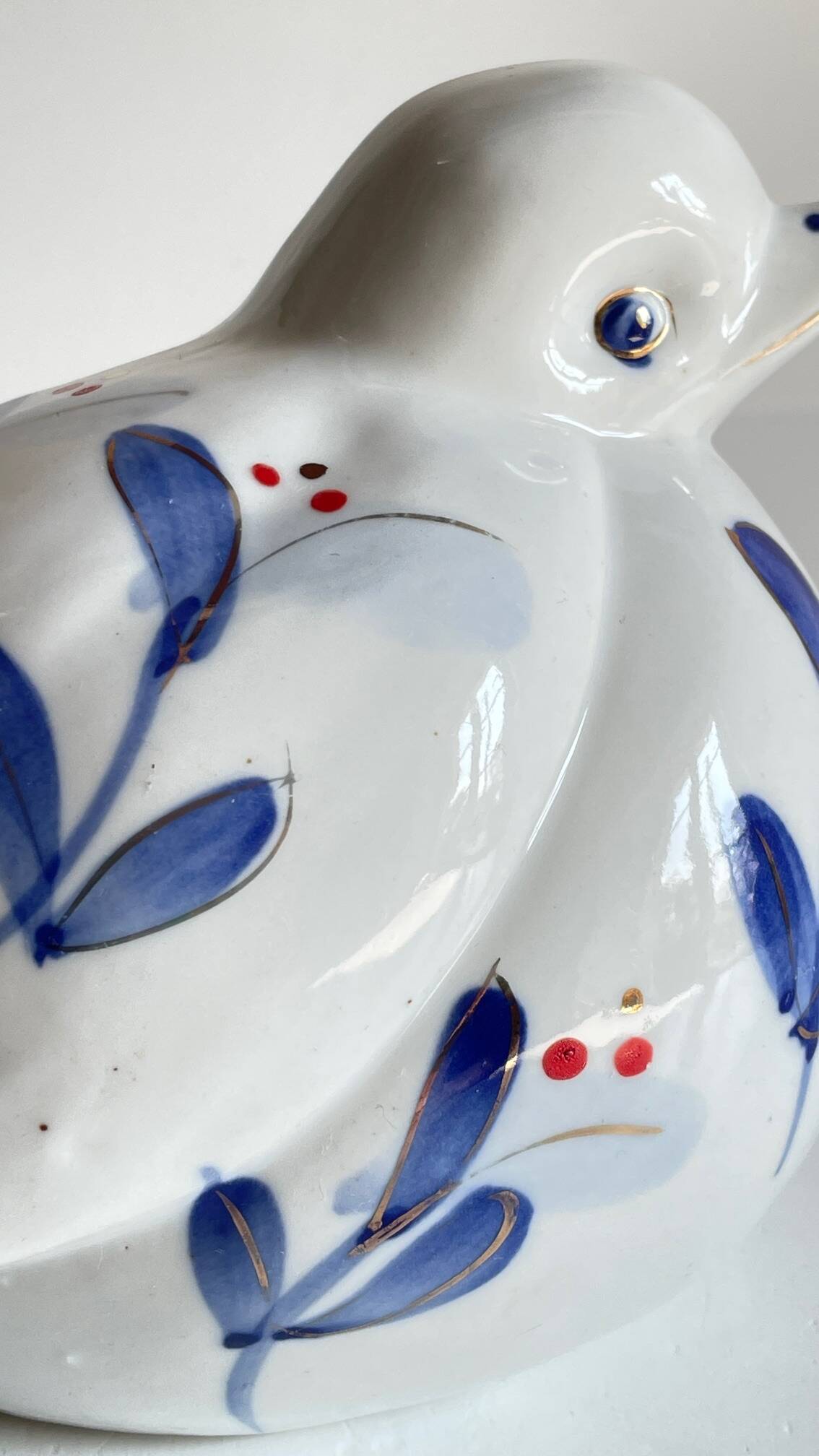 Oiseau vintage en porcelaine chinoise