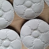 La Redoute x Selency set of 6 white oyster plates