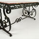 Coffee table in marble and wrought iron, circa 1940