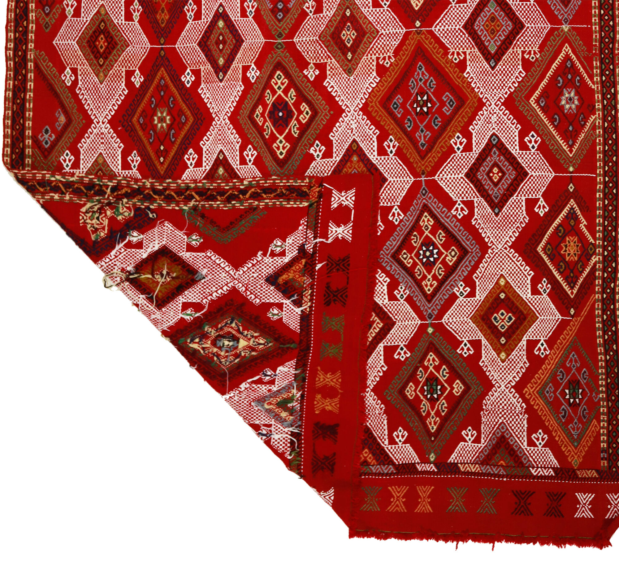 Anatolian handmade kilim rug 266 cm x 172 cm