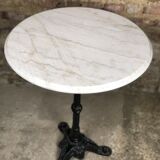 Parisian bistro table in cast iron with marble top