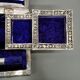 Handcrafted ethnic jewelry box - Hand-pushed silver iron - India - 70's