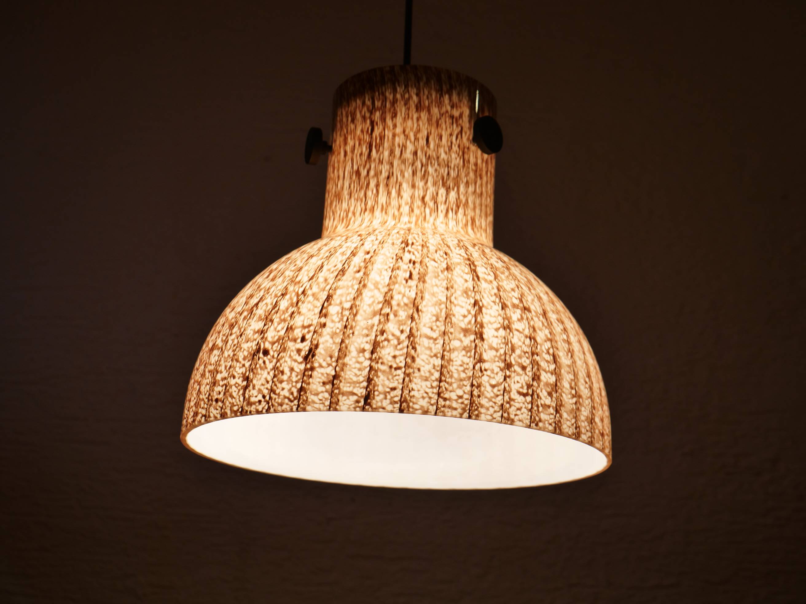 Peill and Putzler Design Glass Hanging Ceiling Lamp 1970s