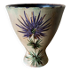 Vintage Ceramic Vase with SAVOIE Thistles