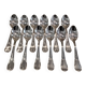 12 silver-plated metal coffee spoons Ercuis model Dubarry