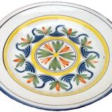 Assiette XIXème Lunéville faïence polychrome à décor floral