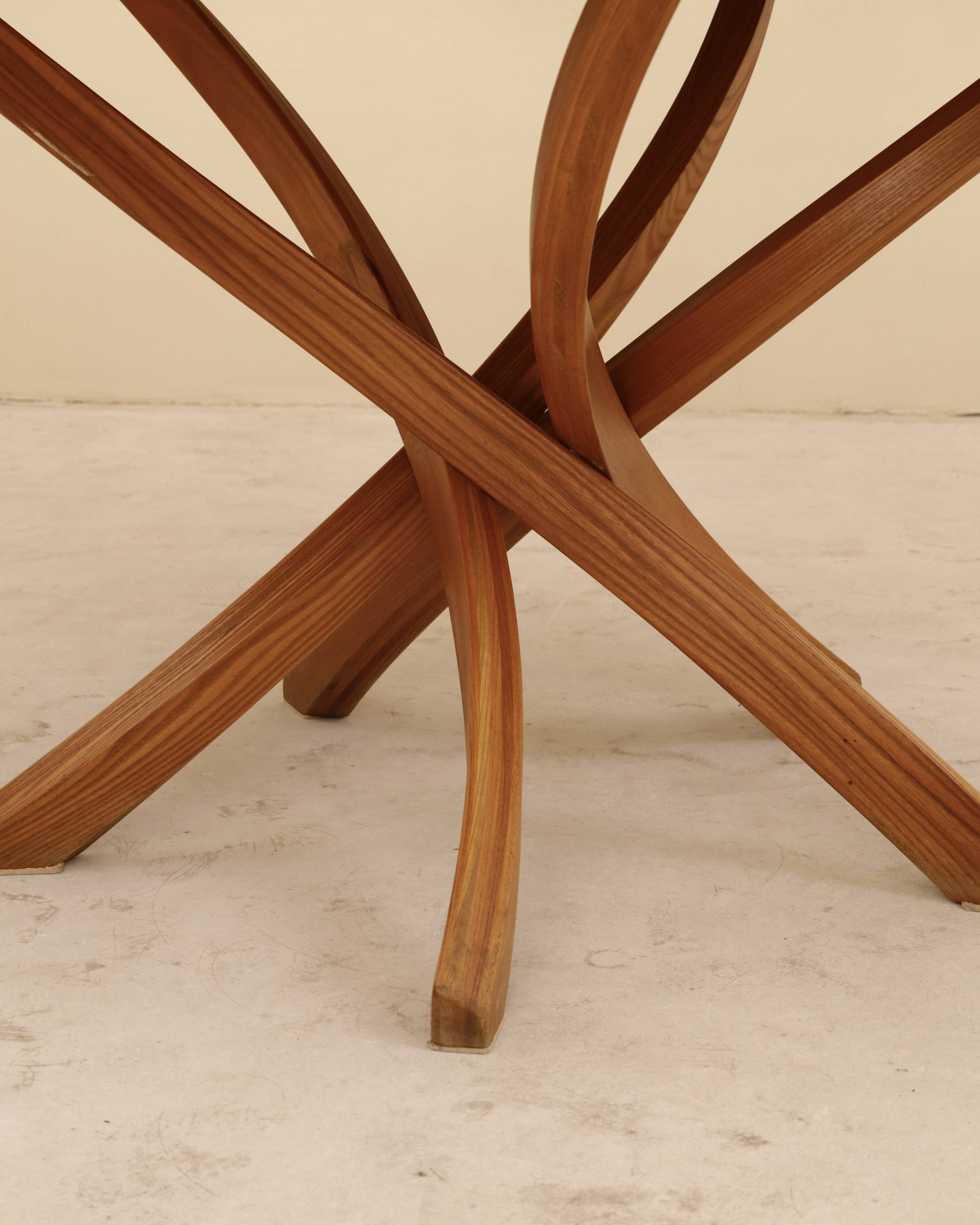 Table en orme massif, Seltz, France, 1990’s