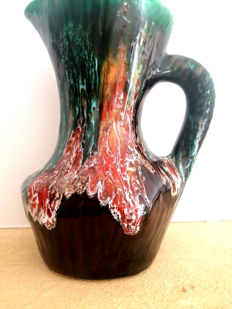 Ceramic pitcher Vallauris style 1960