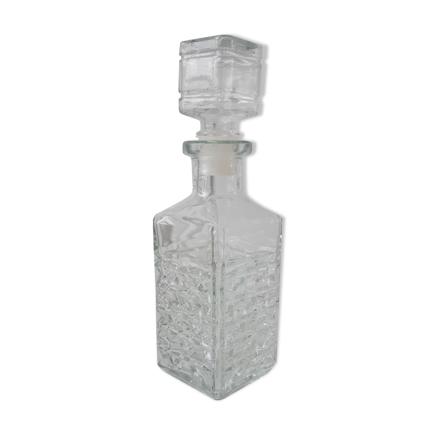 Glass whiskey decanter 70s