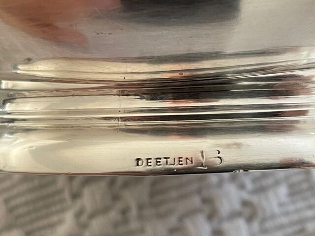 Silver metal sausage maker Detjen, 30s