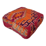 Handmade Berber pouf in wool 60 X 60 X 20 CM