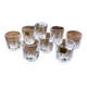 Set of 8 cut glass shot glasses France Arcoroc