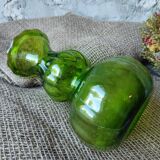 Vintage emerald green glass vase