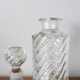 Trio of Baccarat crystal bottles bamboo model, circa 1910