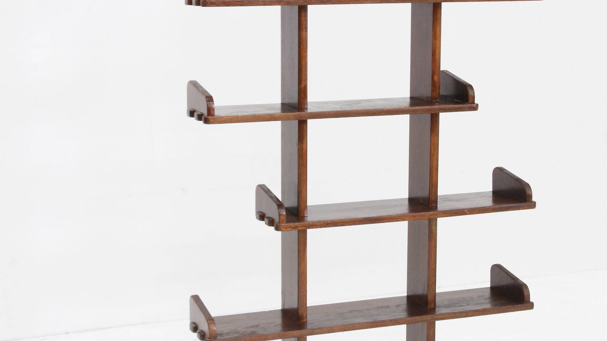 Vintage brutalist shelving unit bookcase 1970s