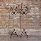 Door coats vintage parrot 12 balls swiveling in wood and steel