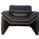 Hans kaufeld black leather armchair