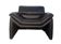 Fauteuil en cuir noir Hans kaufeld