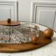Wooden top and art deco glass 30s