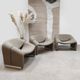 Set of 3 vintage Dutch design groovy chairs F598 'Wabi sabi'