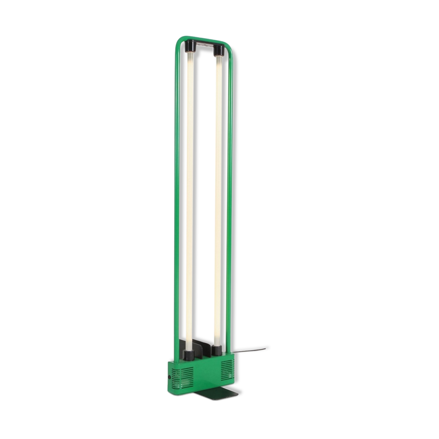 Lampadaire néon vert Gian Nicola Gigante 1981