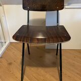 Ancienne chaise d’école vintage eromes F6, 1970