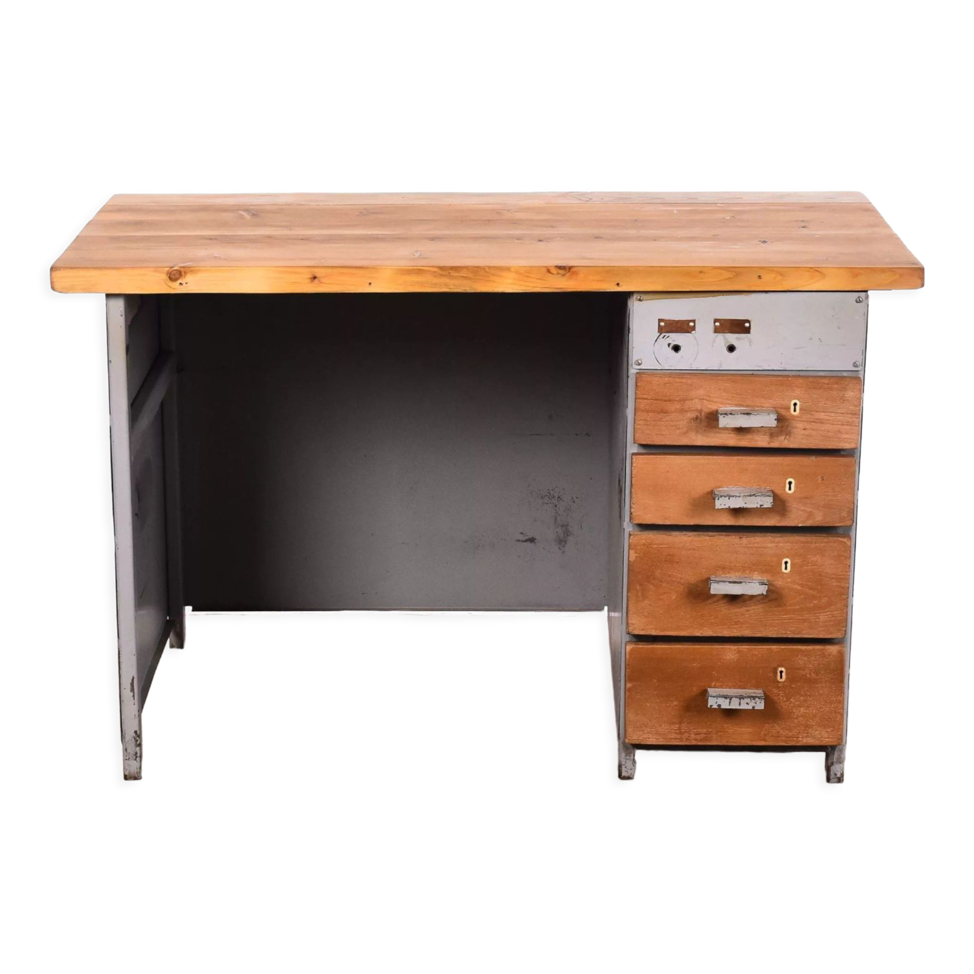 Vintage metal workbench