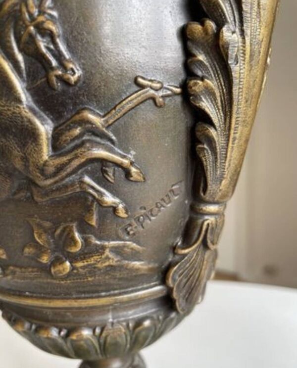 Sculpteur, paire de vases d’après Émile Louis Picault