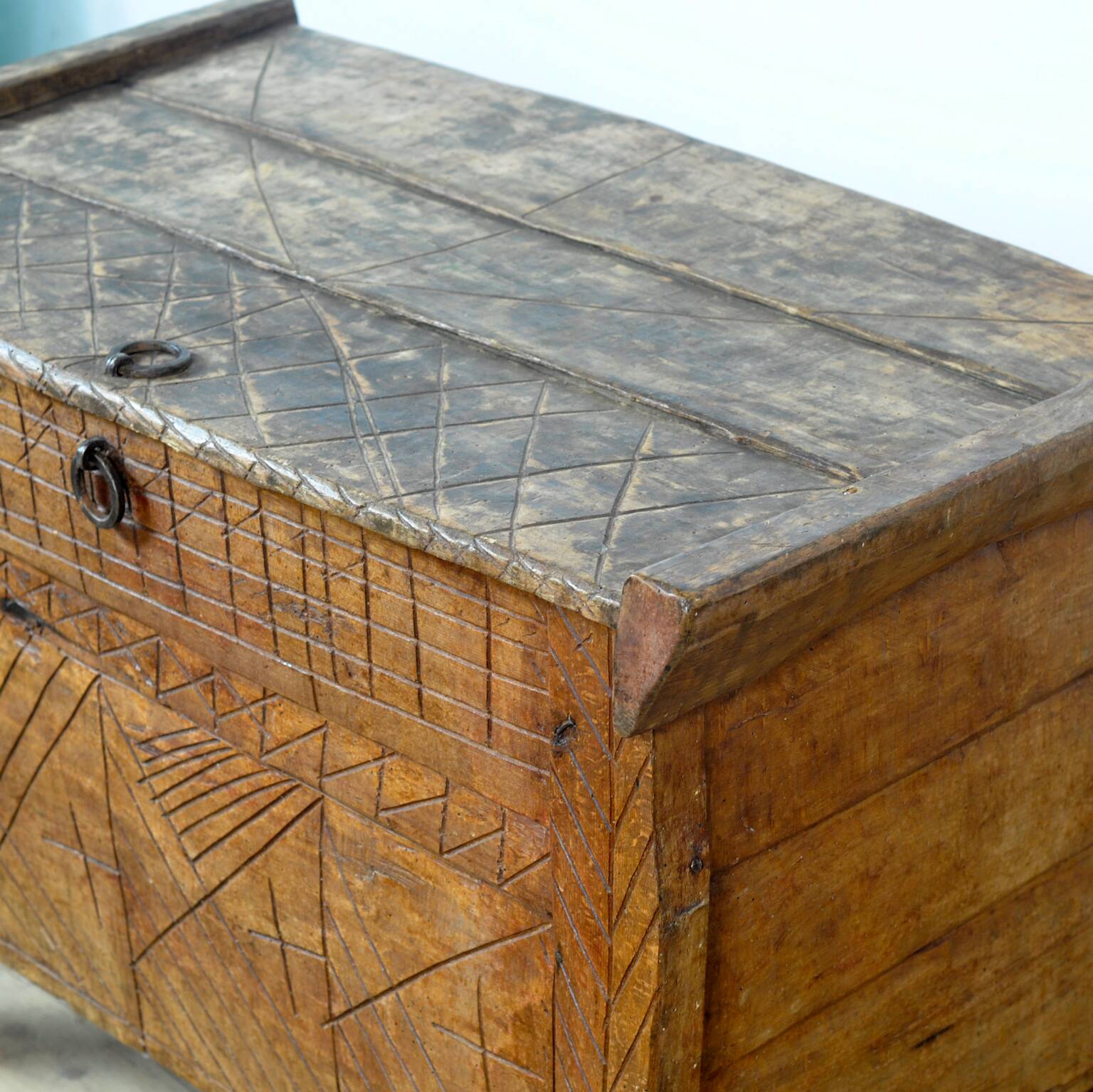 Antique shepherd's chest, 1880s
