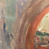 Old painting, orientalist landscape, signed marcel canet (1875- 1959)
