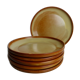 Set de 6 assiettes plates en grès
