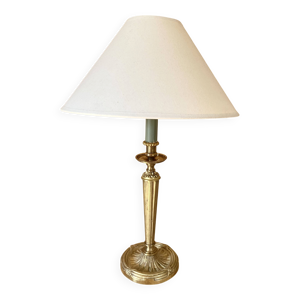 Lampe laiton, câble - coton