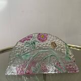 Vintage bohemian crystal mail holder Czechoslovakia