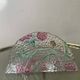 Vintage bohemian crystal mail holder Czechoslovakia
