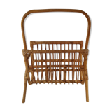 Magazine holder in rattan
