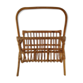 Magazine holder in rattan