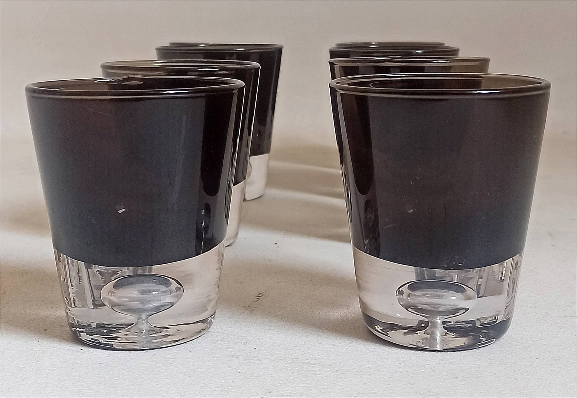 Set of 8 glasses 1960s Bo Borström Aseda Sweden