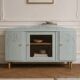 Art Deco sideboard in solid wood – Verdigris – 140 cm