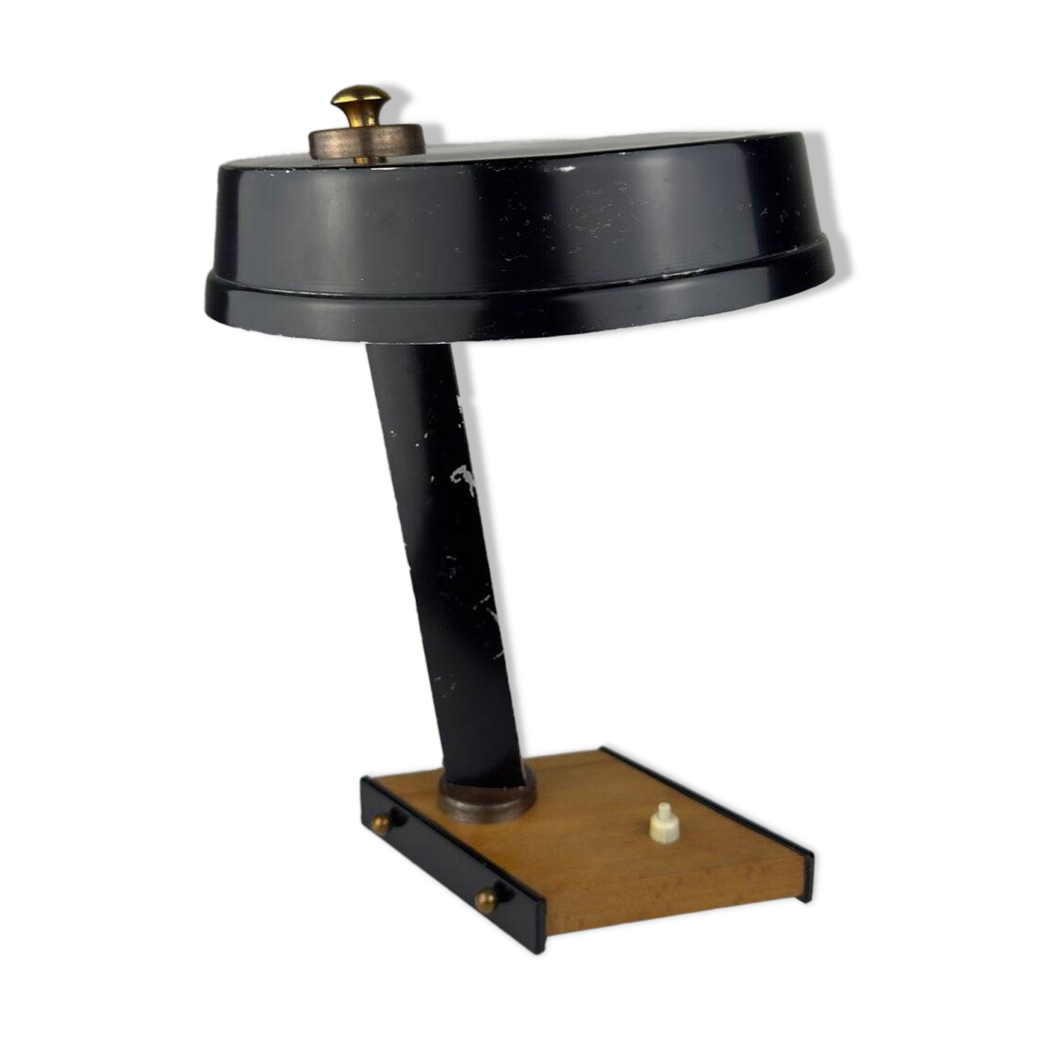 Vintage metal desk lamp attributed to Oscar Torlasco, Italy, 1950s.