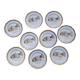 Set of 9 Saint Amand flat plates with fish decor