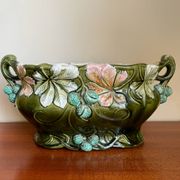 Old Art Nouveau majolica planter
