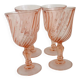 Pink rosé wine glasses