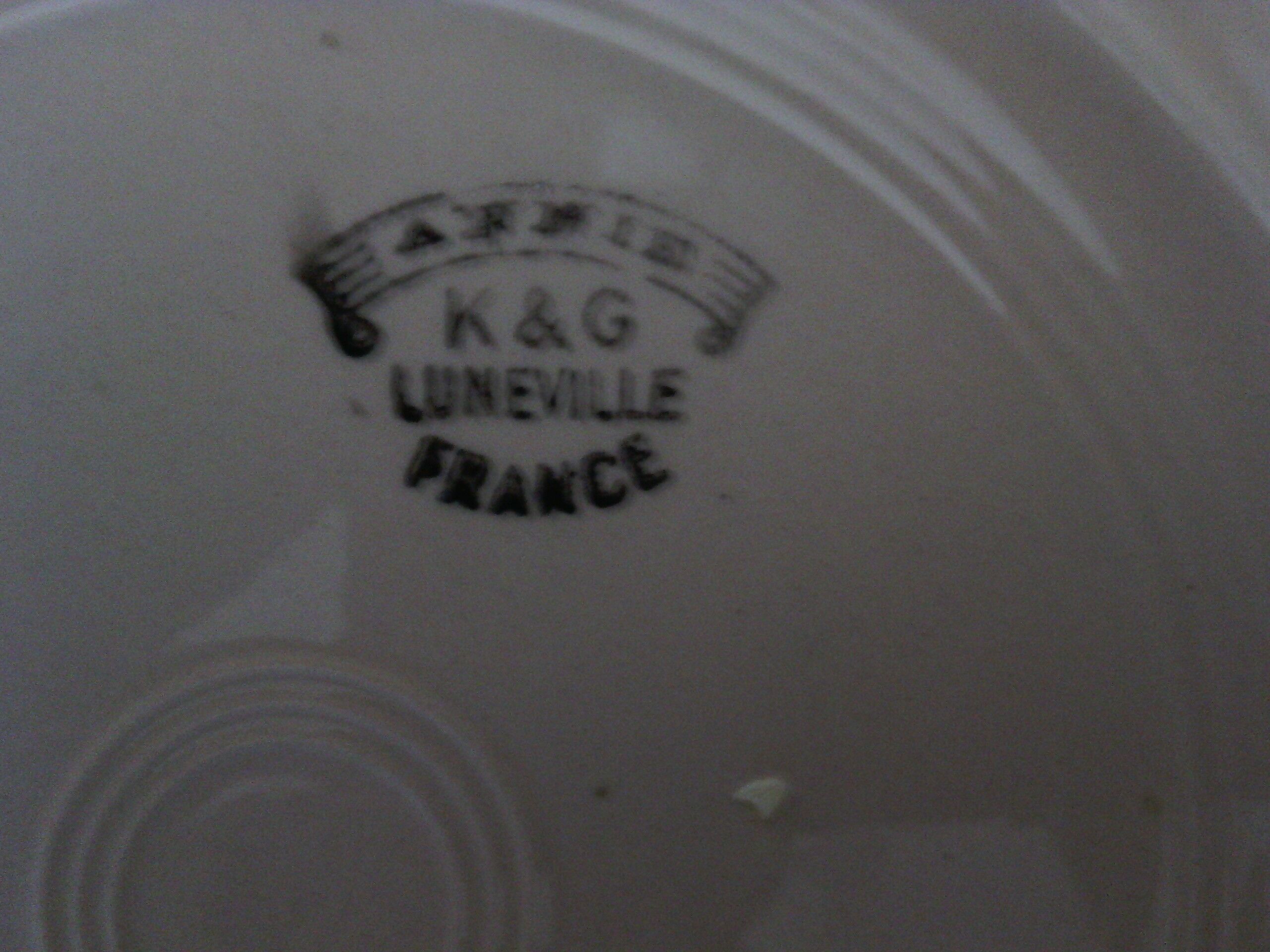 6 flat plates old KG Lunevlle model Annie