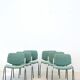 Ensemble de six chaises de salle à manger empilables Castelli (DSC 106) par Giancarlo Piretti de 1965, Italie