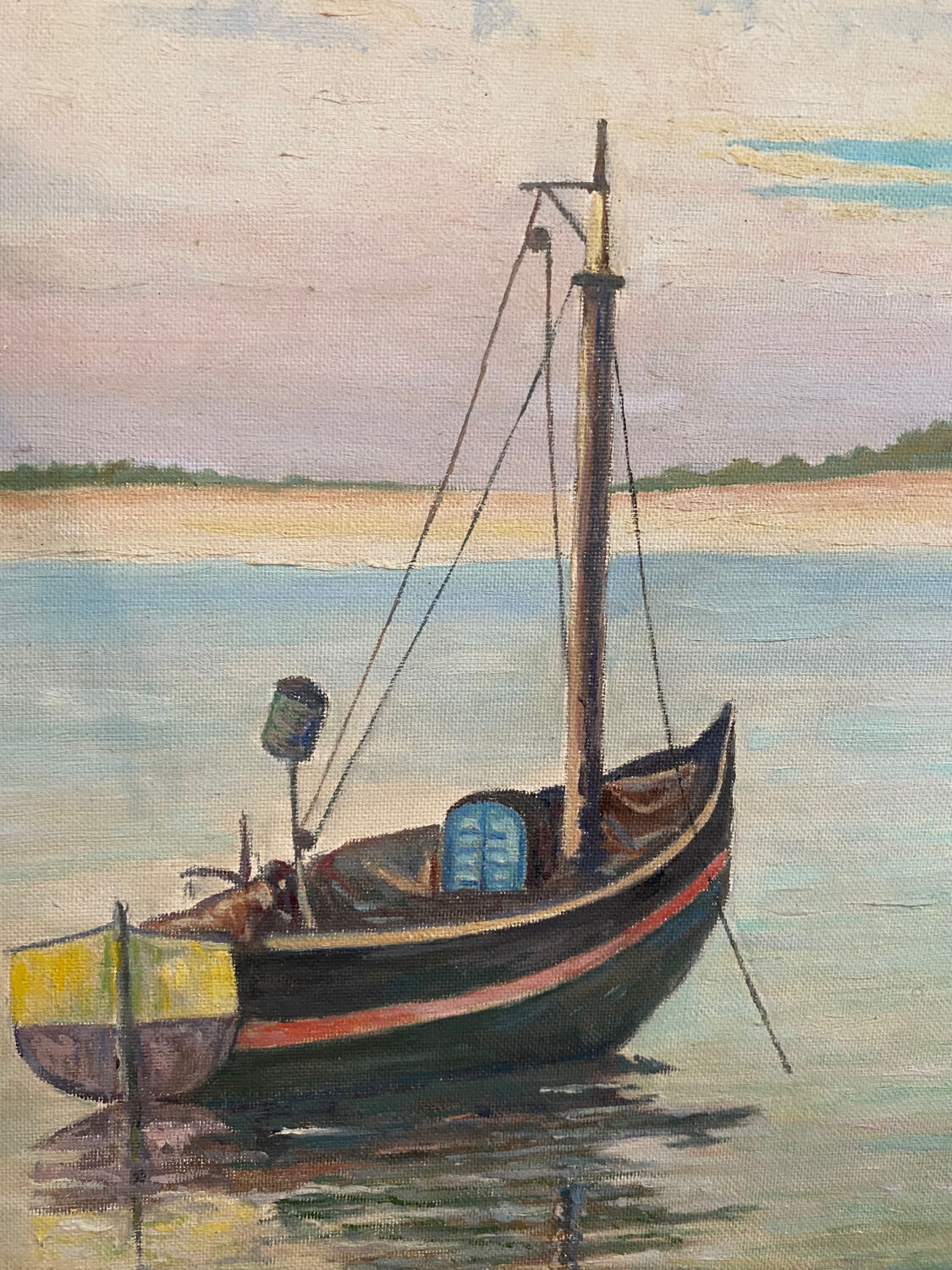 Marine painting, the 5 boats