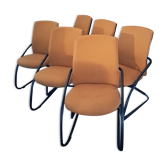 COMFORTO Suite of 6 Vintage Conference Chairs 80