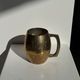 Indian mug in engraved gold metal with floral patterns H11